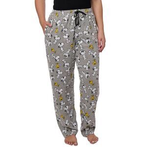 New Peanuts Women's Snoopy Pajama Pants Woodstock Lounge Wear Comfortable Soft